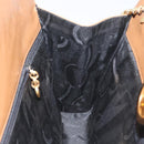 Salvatore Ferragamo Chain Gancini Shoulder Bag Leather Brown Gold Auth 124292-18