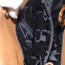 Salvatore Ferragamo Chain Gancini Shoulder Bag Leather Brown Gold Auth 124292-19