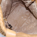 BOTTEGA VENETA INTRECCIATO Shoulder Bag Leather Beige Gold Auth 124293-11