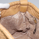 BOTTEGA VENETA INTRECCIATO Shoulder Bag Leather Beige Gold Auth 124293-19