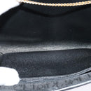 Christian Dior Trotter Canvas Chain Shoulder Bag Black Gold Auth 124297-11
