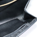 Christian Dior Trotter Canvas Chain Shoulder Bag Black Gold Auth 124297-19