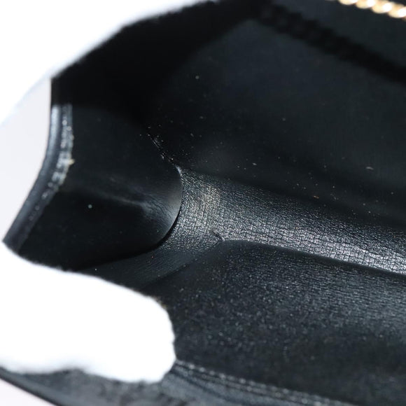 Christian Dior Trotter Canvas Chain Shoulder Bag Black Gold Auth 124297