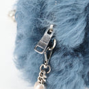 Miu Miu Chain Shoulder Bag Fur Blue Silver 5BD046 Auth 124300M-9