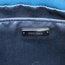 Miu Miu Chain Shoulder Bag Fur Blue Silver 5BD046 Auth 124300M-21