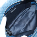 Miu Miu Chain Shoulder Bag Fur Blue Silver 5BD046 Auth 124300M-10