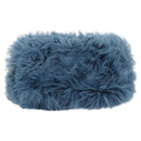 Miu Miu Chain Shoulder Bag Fur Blue Silver 5BD046 Auth 124300M-13