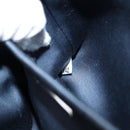 Miu Miu Chain Shoulder Bag Fur Blue Silver 5BD046 Auth 124300M-11