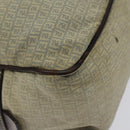 FENDI Zucchino Canvas Shoulder Bag Blue Gold Auth 124324-13