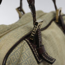 FENDI Zucchino Canvas Shoulder Bag Blue Gold Auth 124324-14