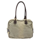 FENDI Zucchino Canvas Shoulder Bag Blue Gold Auth 124324-2