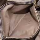 FENDI Zucchino Canvas Shoulder Bag Blue Gold Auth 124324-20