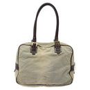 FENDI Zucchino Canvas Shoulder Bag Blue Gold Auth 124324-3