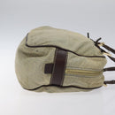 FENDI Zucchino Canvas Shoulder Bag Blue Gold Auth 124324-4