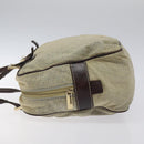 FENDI Zucchino Canvas Shoulder Bag Blue Gold Auth 124324-5