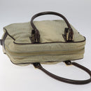FENDI Zucchino Canvas Shoulder Bag Blue Gold Auth 124324-6
