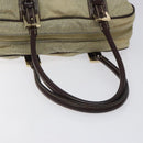 FENDI Zucchino Canvas Shoulder Bag Blue Gold Auth 124324-7