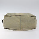 FENDI Zucchino Canvas Shoulder Bag Blue Gold Auth 124324-9