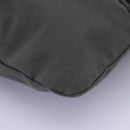 HERMES Fourre Tout Porte Documents Business Bag Canvas Gray Silver Auth 124325-9