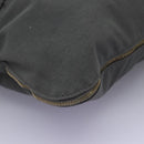 HERMES Fourre Tout Porte Documents Business Bag Canvas Gray Silver Auth 124325-14