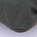 HERMES Fourre Tout Porte Documents Business Bag Canvas Gray Silver Auth 124325-15