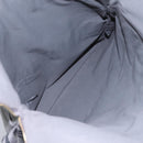 HERMES Fourre Tout Porte Documents Business Bag Canvas Gray Silver Auth 124325-11