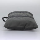 HERMES Fourre Tout Porte Documents Business Bag Canvas Gray Silver Auth 124325-3