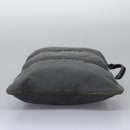 HERMES Fourre Tout Porte Documents Business Bag Canvas Gray Silver Auth 124325-4