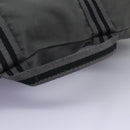 HERMES Fourre Tout Porte Documents Business Bag Canvas Gray Silver Auth 124325-7