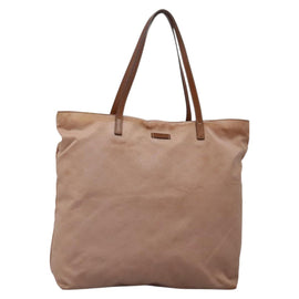 GUCCI GG Canvas Tote Bag Nylon Pink Silver 295252 Auth 124326