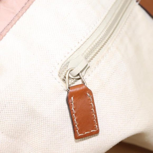 GUCCI GG Canvas Tote Bag Nylon Pink Silver 295252 Auth 124326