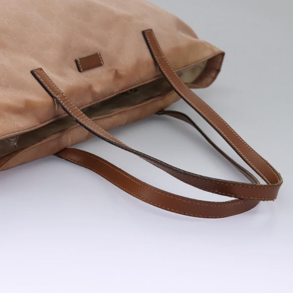 GUCCI GG Canvas Tote Bag Nylon Pink Silver 295252 Auth 124326