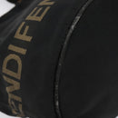 FENDI Hand Bag Canvas Black gold Auth 124349-14