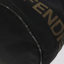 FENDI Hand Bag Canvas Black gold Auth 124349-15
