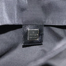 FENDI Hand Bag Canvas Black gold Auth 124349-17