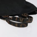 FENDI Hand Bag Canvas Black gold Auth 124349-7