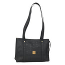 MCM Vicetos Logogram Shoulder Bag PVC Black Gold Auth 124358-1