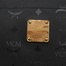 MCM Vicetos Logogram Shoulder Bag PVC Black Gold Auth 124358-12