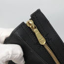 MCM Vicetos Logogram Shoulder Bag PVC Black Gold Auth 124358-10