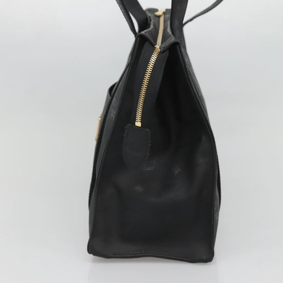MCM Vicetos Logogram Shoulder Bag PVC Black Gold Auth 124358