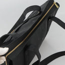 MCM Vicetos Logogram Shoulder Bag PVC Black Gold Auth 124358-6