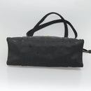 MCM Vicetos Logogram Shoulder Bag PVC Black Gold Auth 124358-5