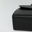 Burberrys Hand Bag Leather 2way Black Silver Auth 124374-14