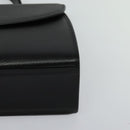 Burberrys Hand Bag Leather 2way Black Silver Auth 124374-15