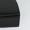 Burberrys Hand Bag Leather 2way Black Silver Auth 124374-9