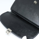 Burberrys Hand Bag Leather 2way Black Silver Auth 124374-11