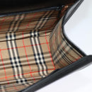 Burberrys Hand Bag Leather 2way Black Silver Auth 124374-17