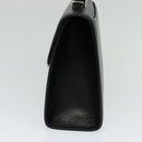 Burberrys Hand Bag Leather 2way Black Silver Auth 124374-4