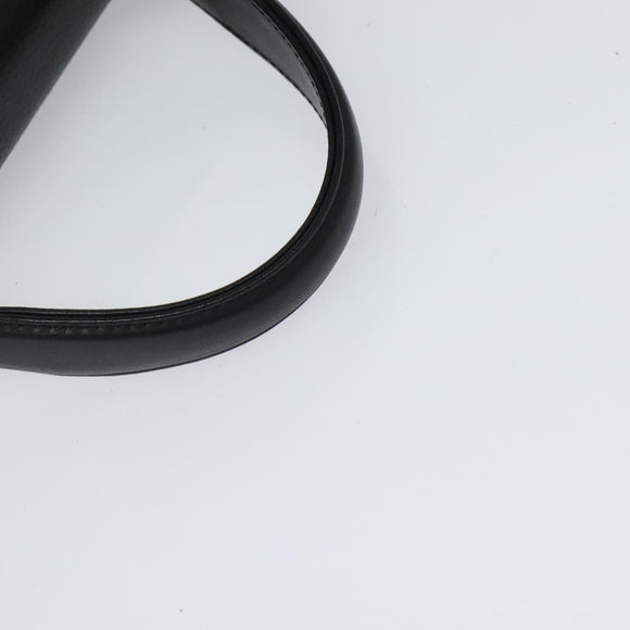 Burberrys Hand Bag Leather 2way Black Silver Auth 124374