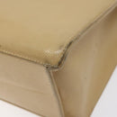 CHANEL Hand Bag Caviar Skin Beige Gold CC Auth 124376-10